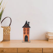 Small Haunted Felt House Halloween Decoration – Spooky Tabletop Decor, Fall Accent