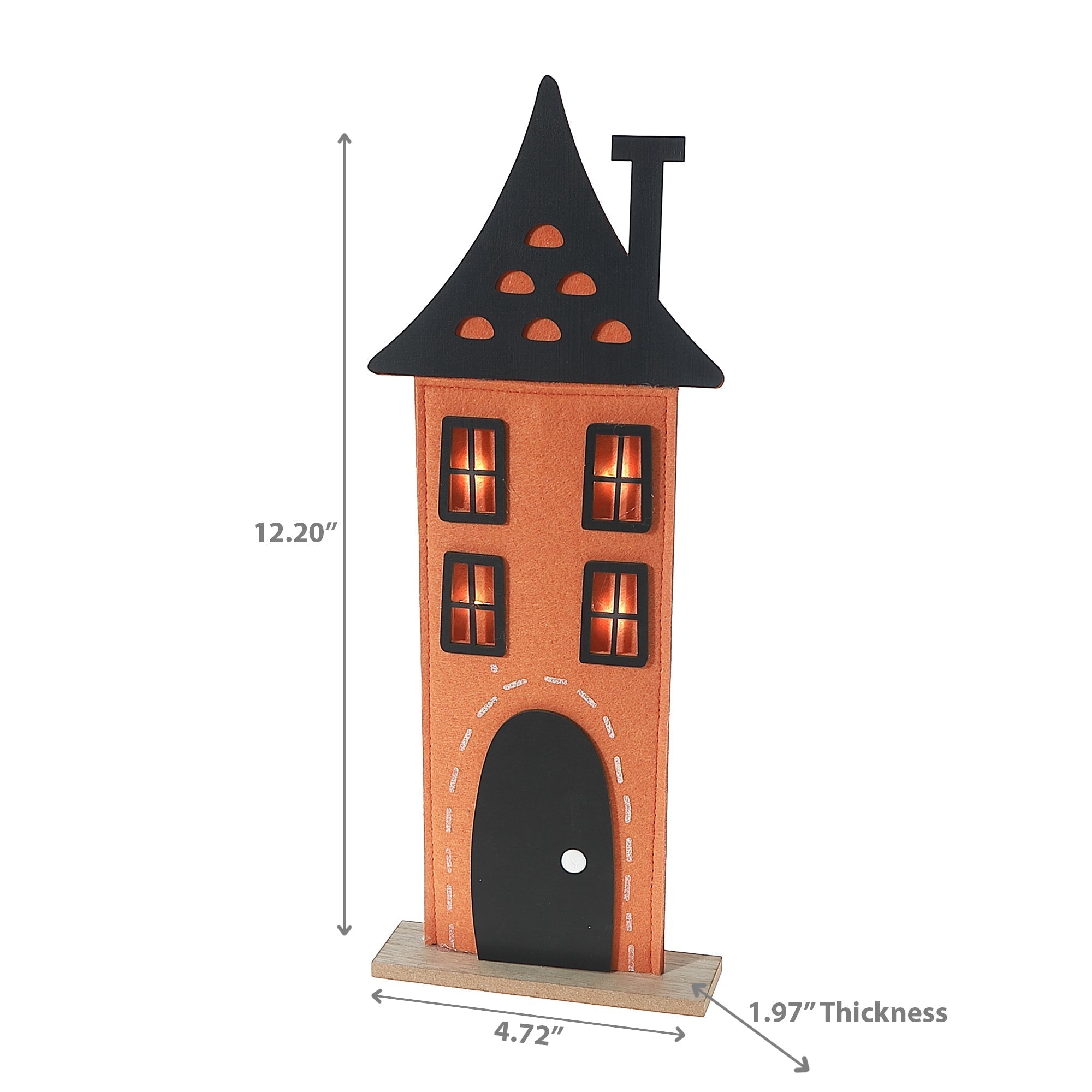Small Haunted Felt House Halloween Decoration – Spooky Tabletop Decor, Fall Accent