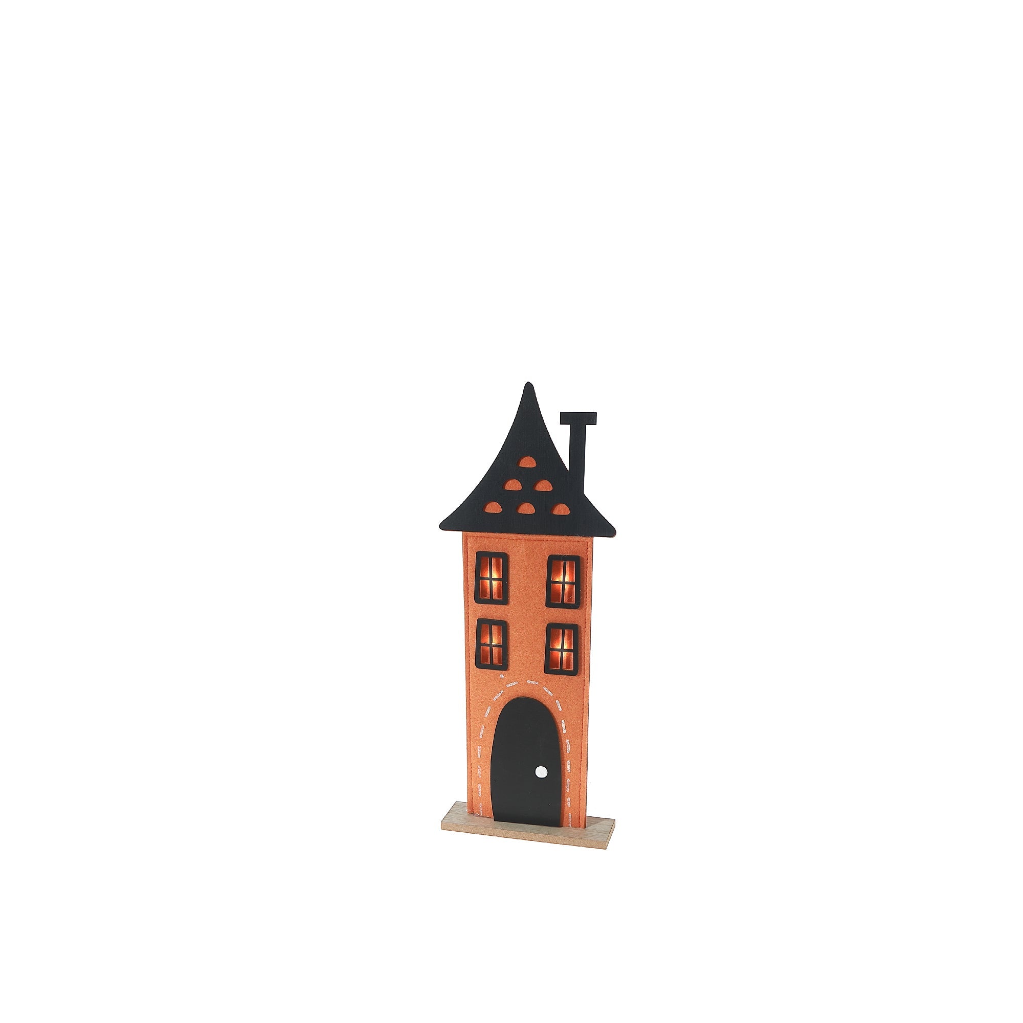 Small Haunted Felt House Halloween Decoration – Spooky Tabletop Decor, Fall Accent