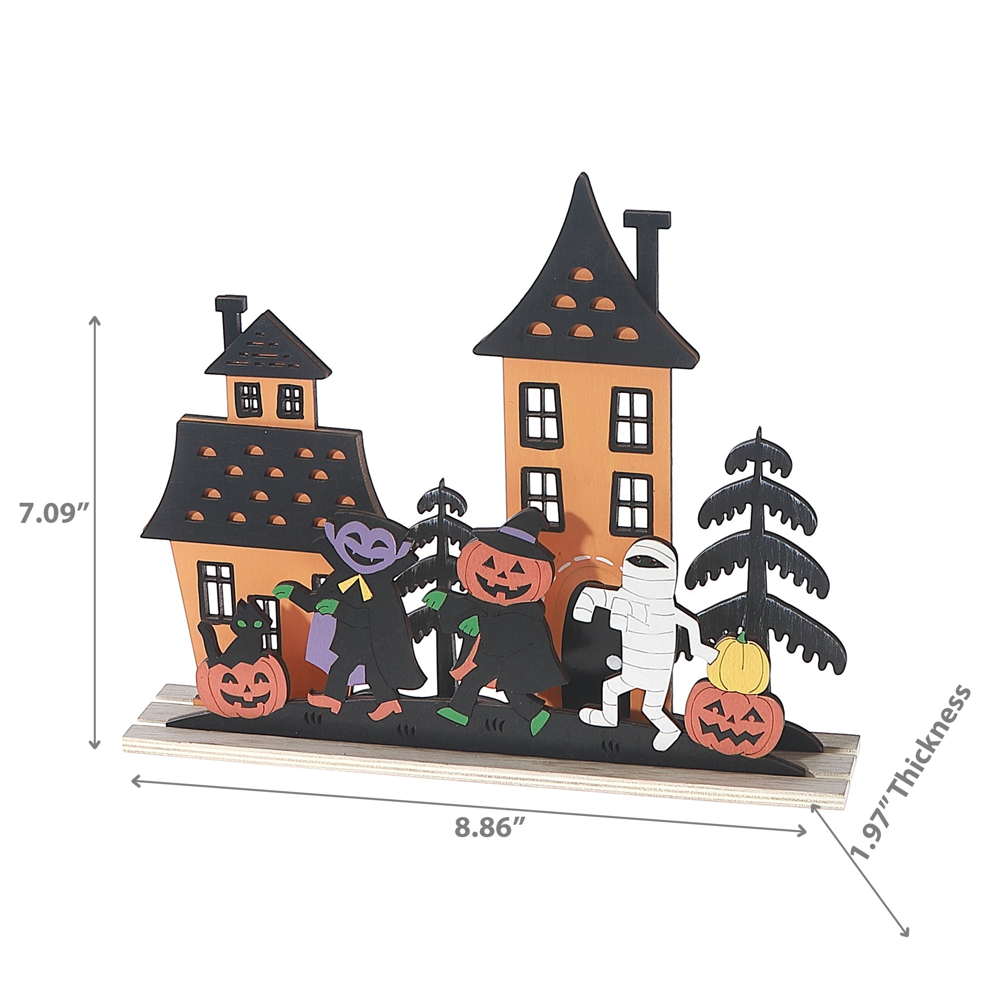 Trick-or-Treat House Halloween Decoration – Fall Table Decor, Spooky Home Accent