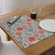 Tapestry Placemat Set of 12 Falling Leaves 13"x18" – Fall Table Decor, Thanksgiving Dining Accent, Seasonal Autumn Decoration