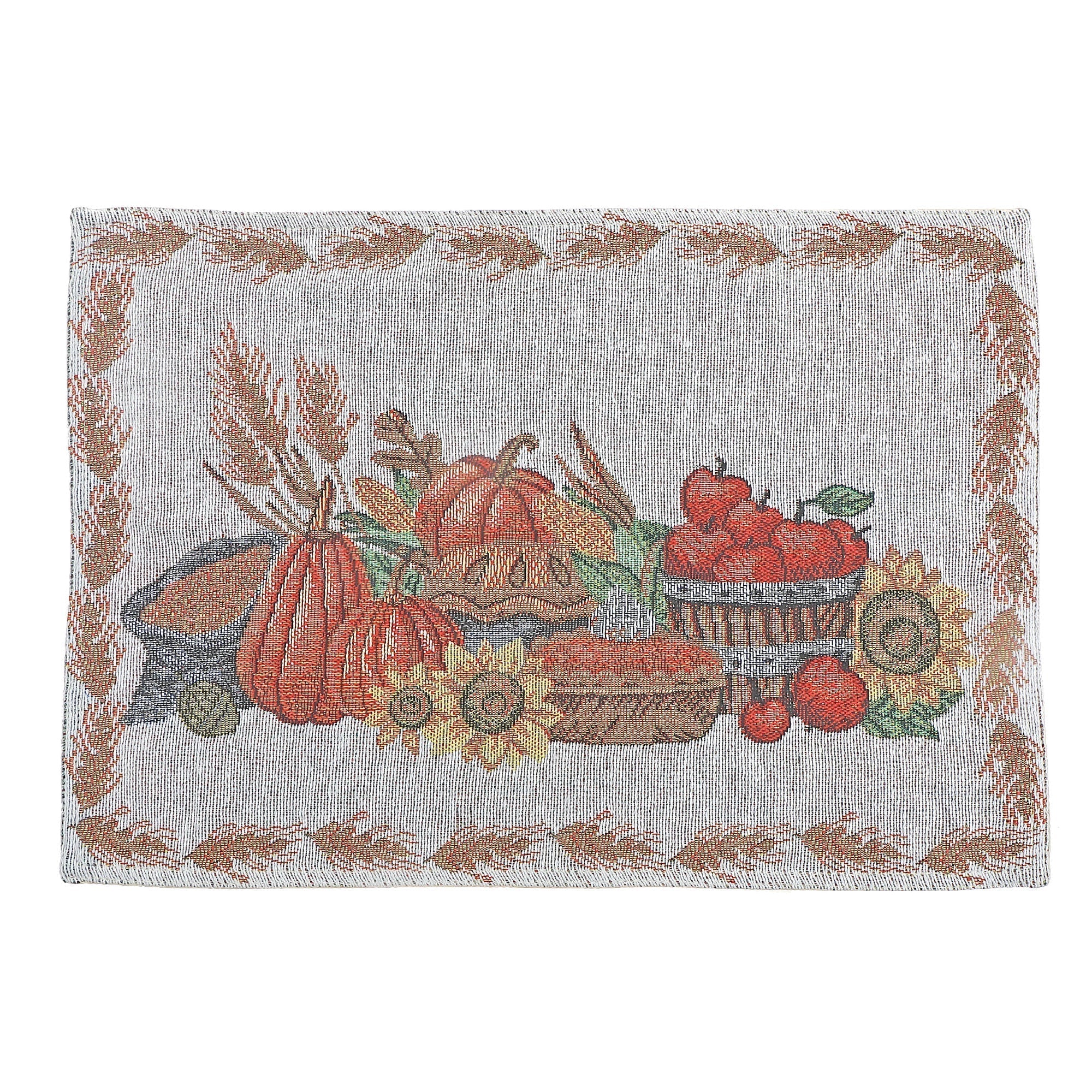Tapestry Placemat Set of 12 Fresh Baked Pies 13"x18" – Thanksgiving Table Decor, Fall Dining Accent, Seasonal Holiday Decoration