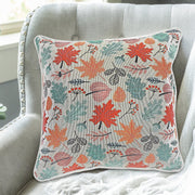 Tapestry Falling Leaves Cushion 18 Inches by 18 Inches - Set of 2, Autumn Pillow, Thanksgiving Decor, Seasonal Throw
