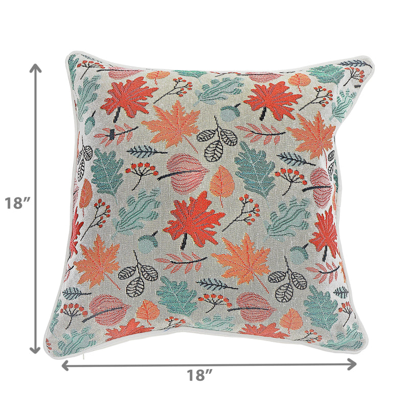 Tapestry Cushion (Falling Leaves) (18 X 18) - Set of 2
