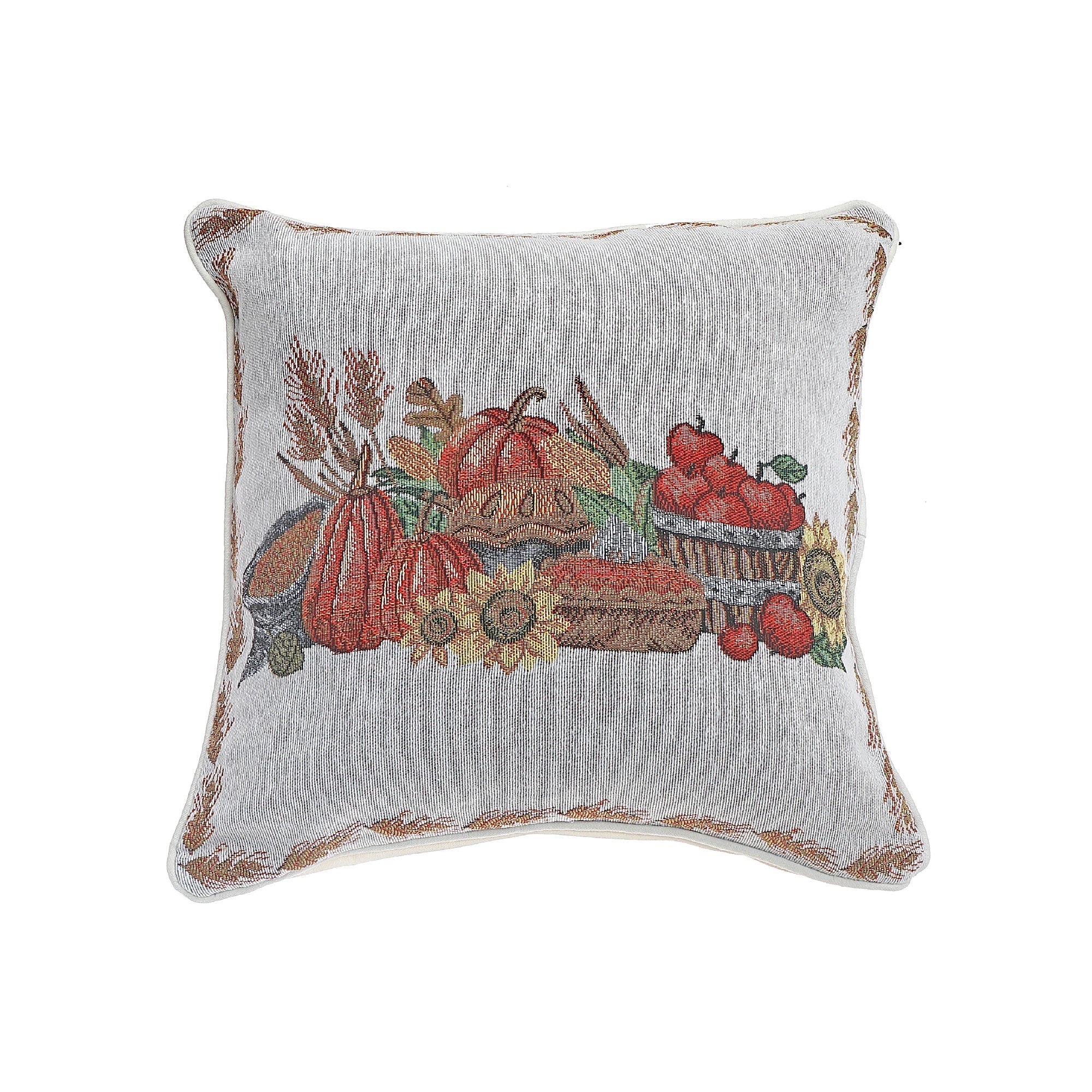 Tapestry Fresh Baked Pies Cushion 18 Inches by 18 Inches - Set of 2, Christmas Pillow, Kitchen Decor, Holiday Throw