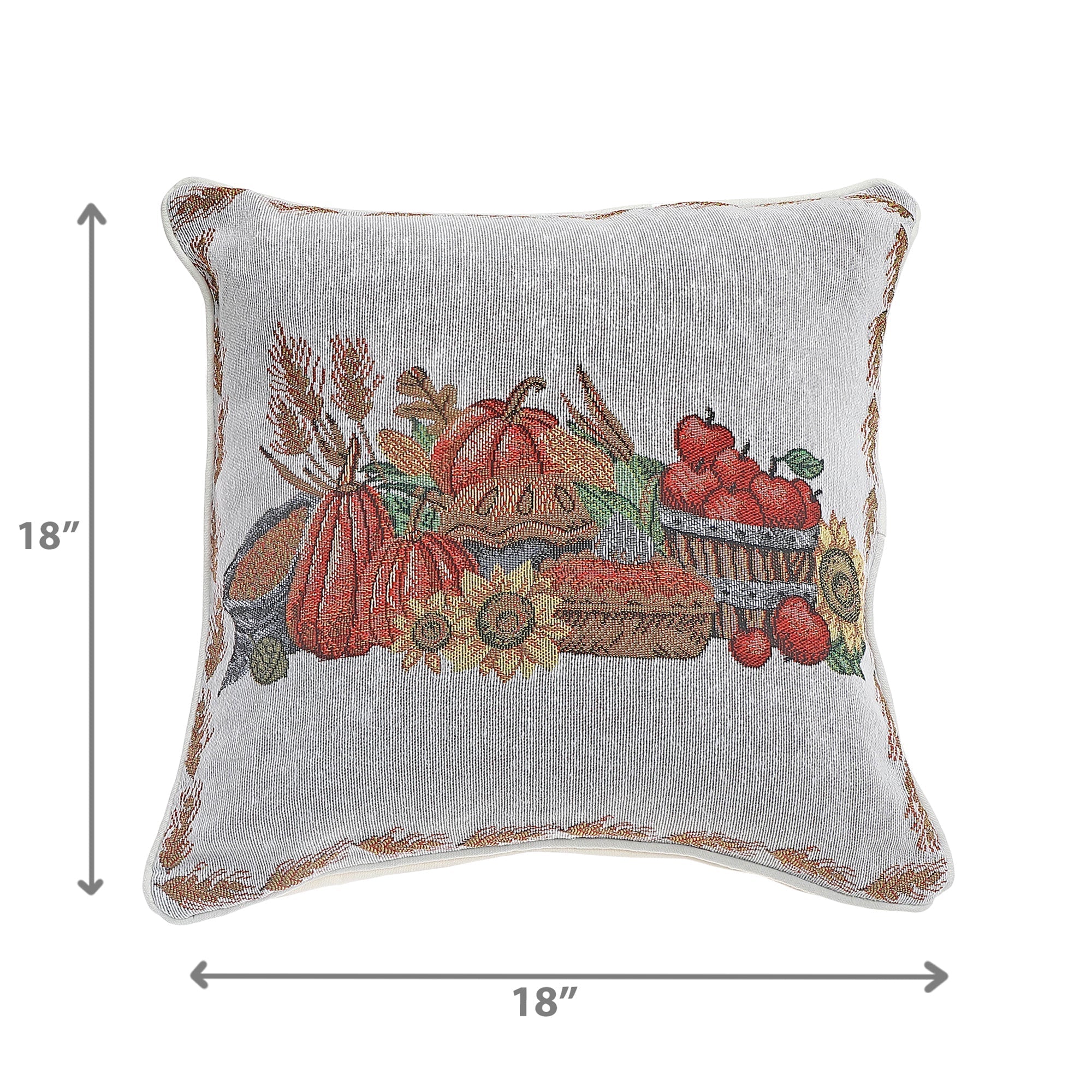 Tapestry Fresh Baked Pies Cushion 18 Inches by 18 Inches - Set of 2, Christmas Pillow, Kitchen Decor, Holiday Throw