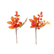 Pumpkin and Berries Pick Assorted, Fall Harvest, Floral Pick, Holiday Decor- Set of 6