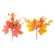 Harvest Chinese Lantern and Berries Pick Assorted, Fall Harvest, Lantern, Holiday Decor- Set of 6
