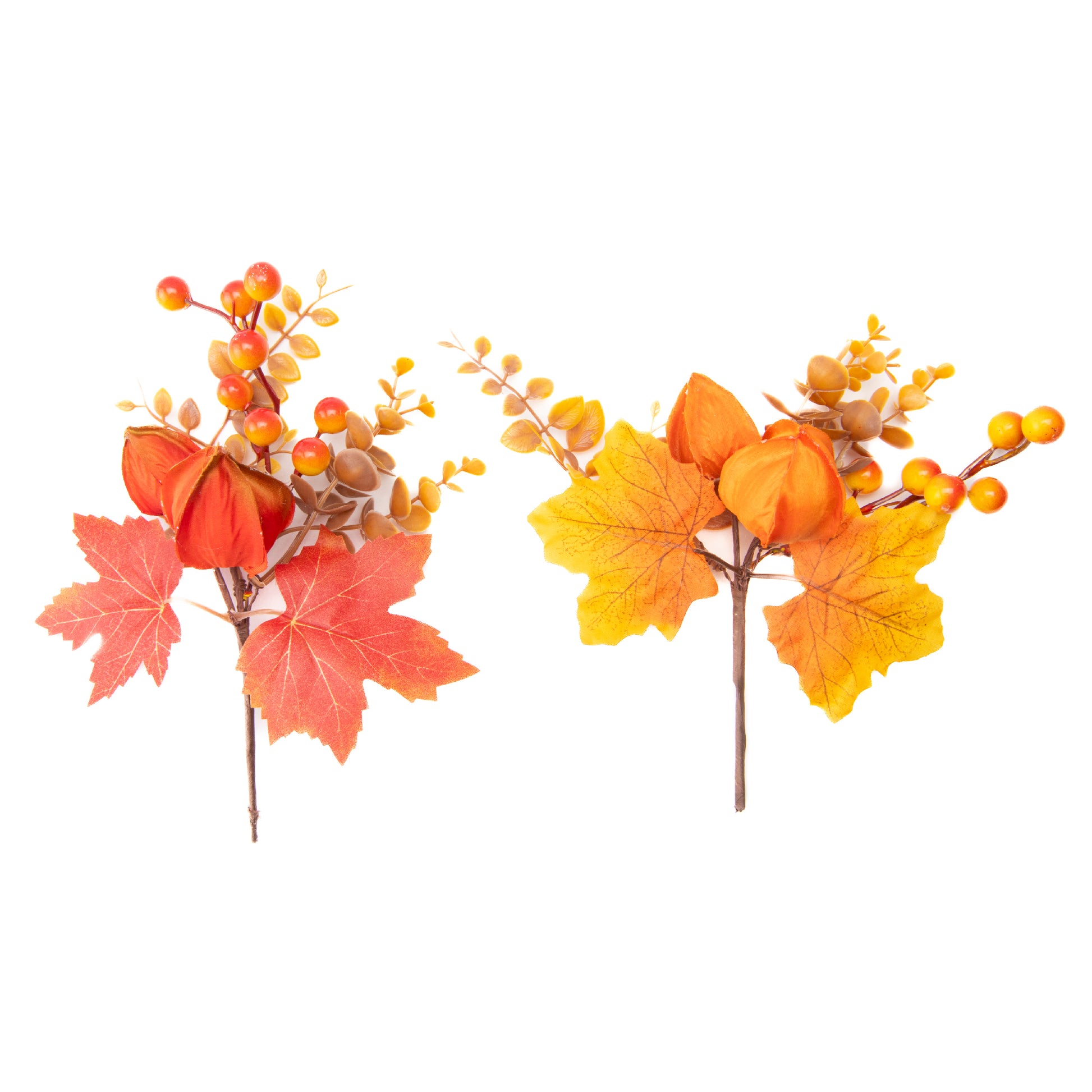 Harvest Chinese Lantern and Berries Pick Assorted, Fall Harvest, Lantern, Holiday Decor- Set of 6