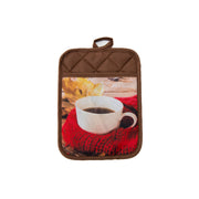 Pot Holder with Pocket Cozy Coffee, Pot Holder, Holiday Decor- Set of 6