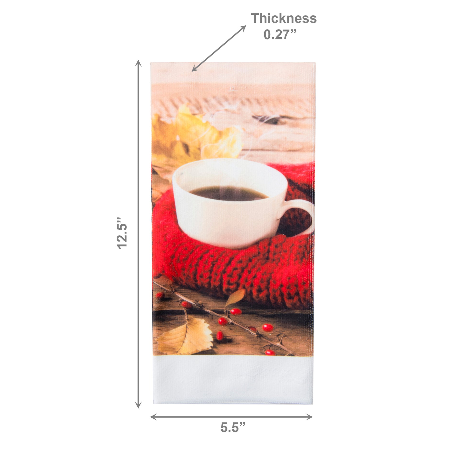 Hand Towel Cozy Coffee, Kitchen Towel, Holiday Decor- Set of 6