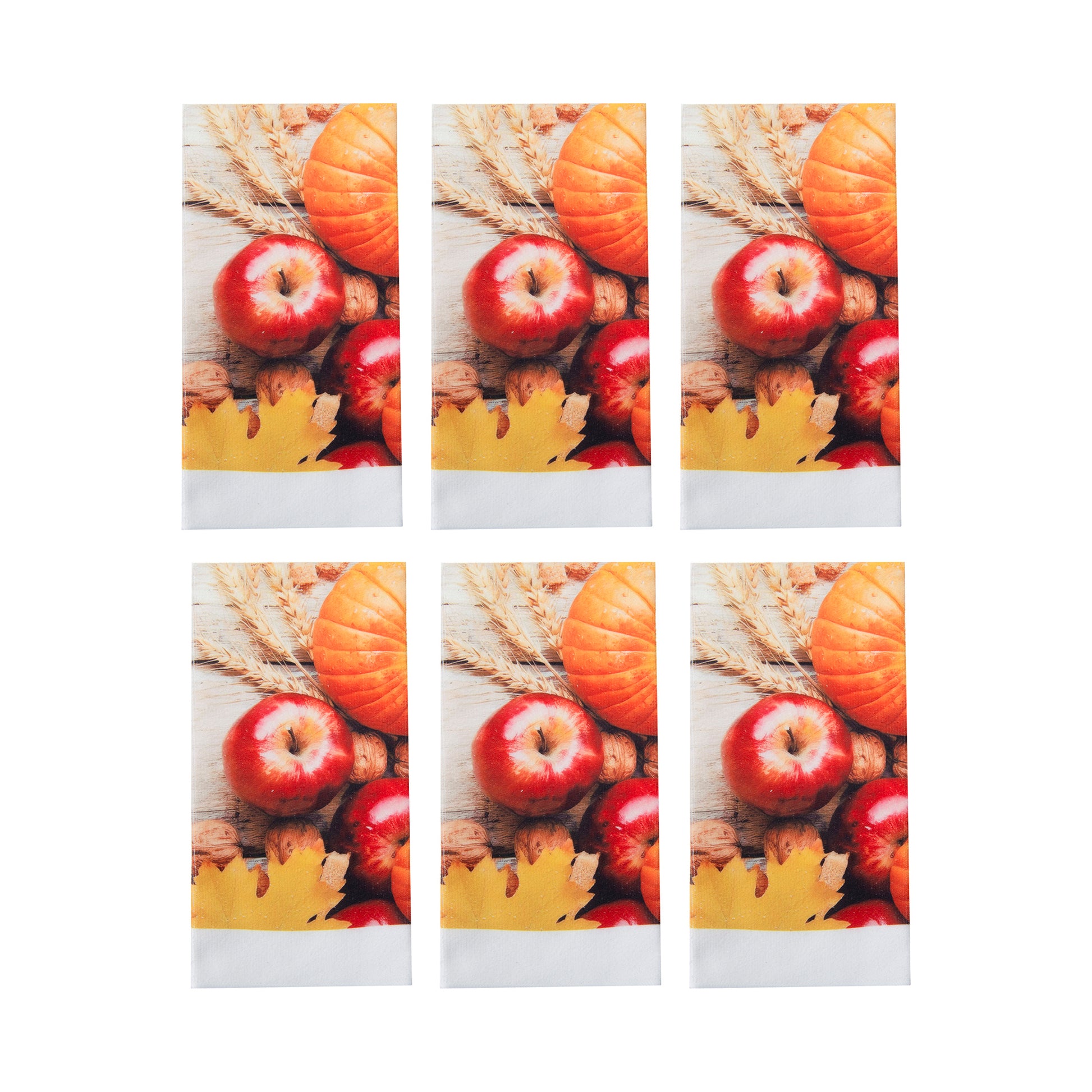 Hand Towel Pumpkin Apple, Fall Harvest, Kitchen Towel, Holiday Decor- Set of 6