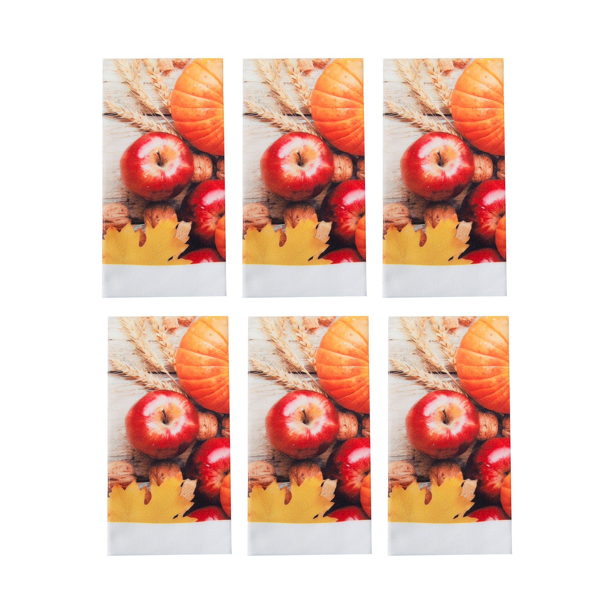 Hand Towel Pumpkin Apple, Fall Harvest, Kitchen Towel, Holiday Decor- Set of 6
