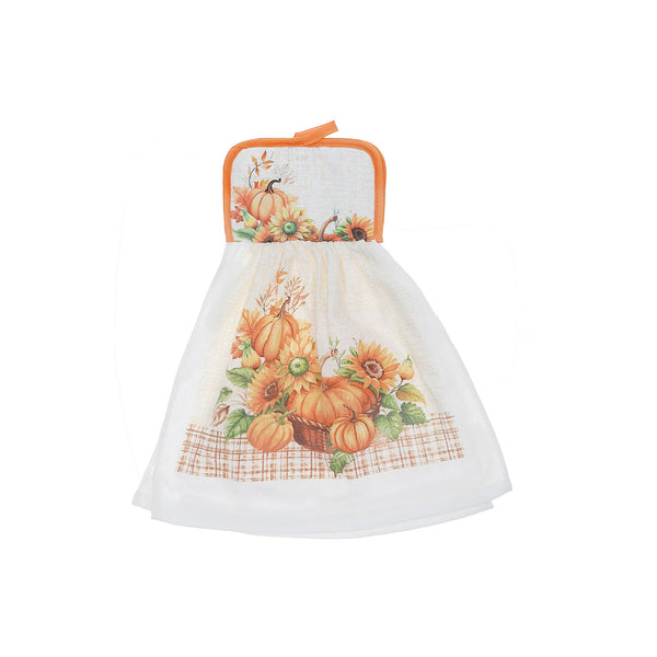 Tie Hand Towel (Pumpkin) - Set of 2