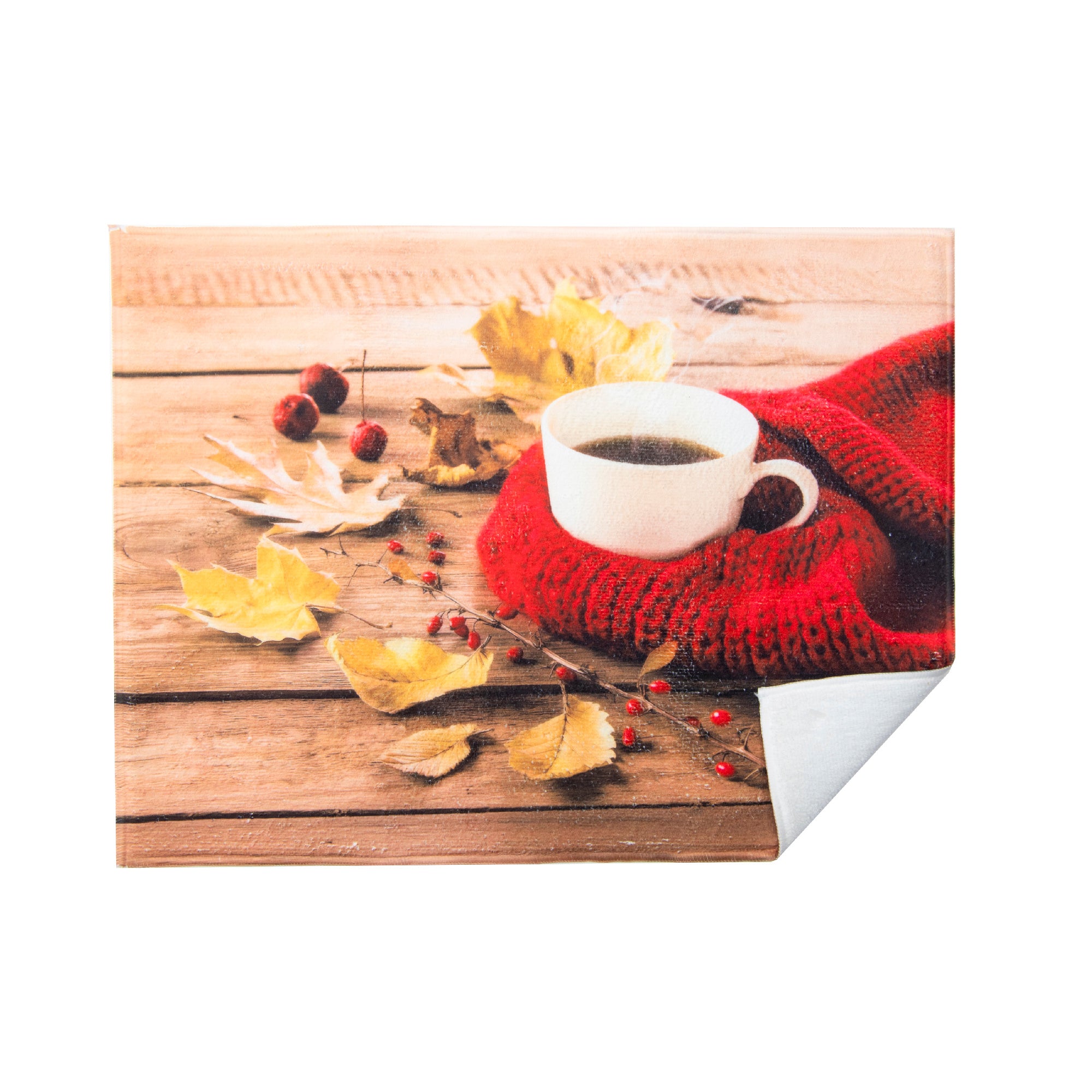 Microfiber Drying Mat Cozy Coffee, Kitchen Towel, Holiday Decor