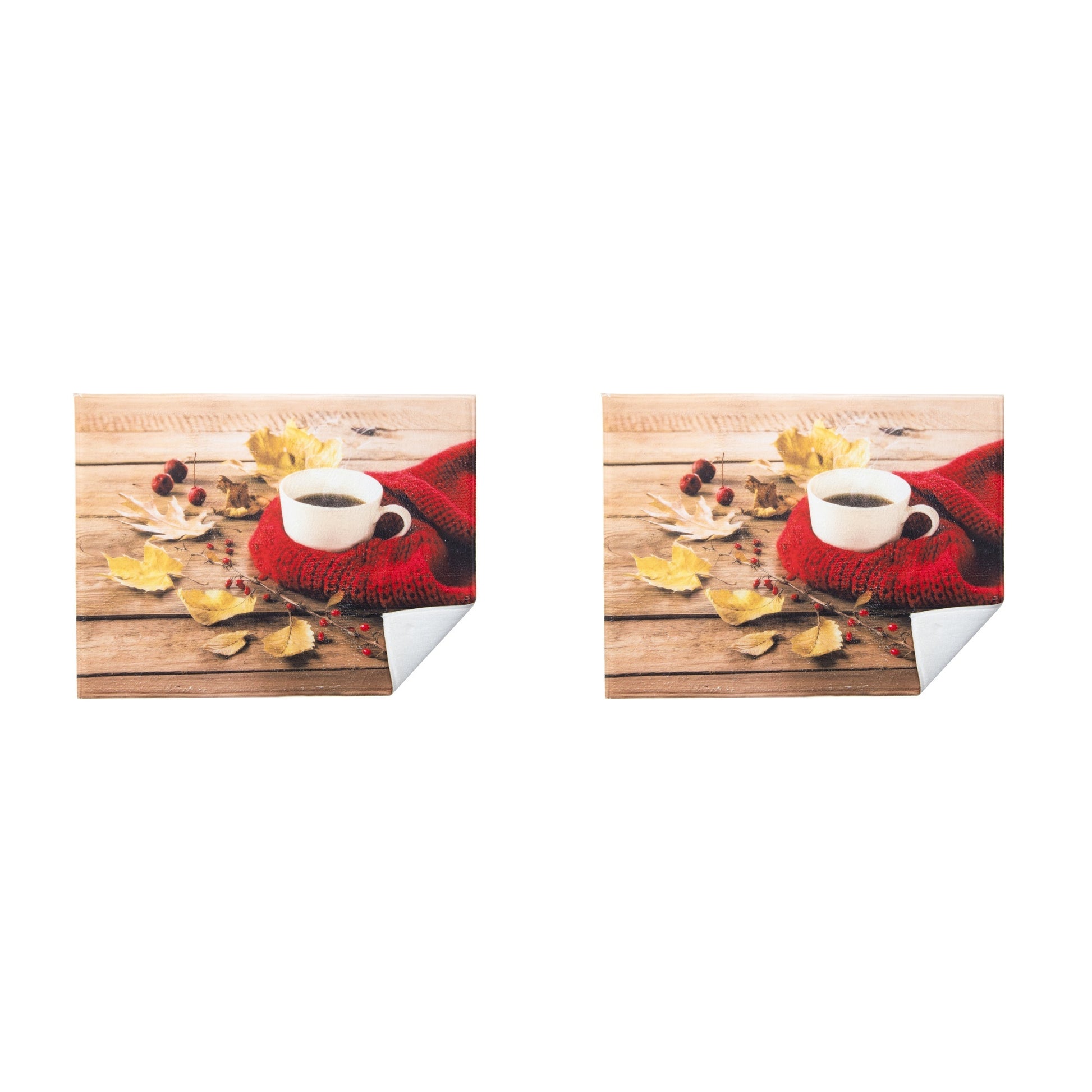 Microfiber Drying Mat Cozy Coffee, Kitchen Towel, Holiday Decor