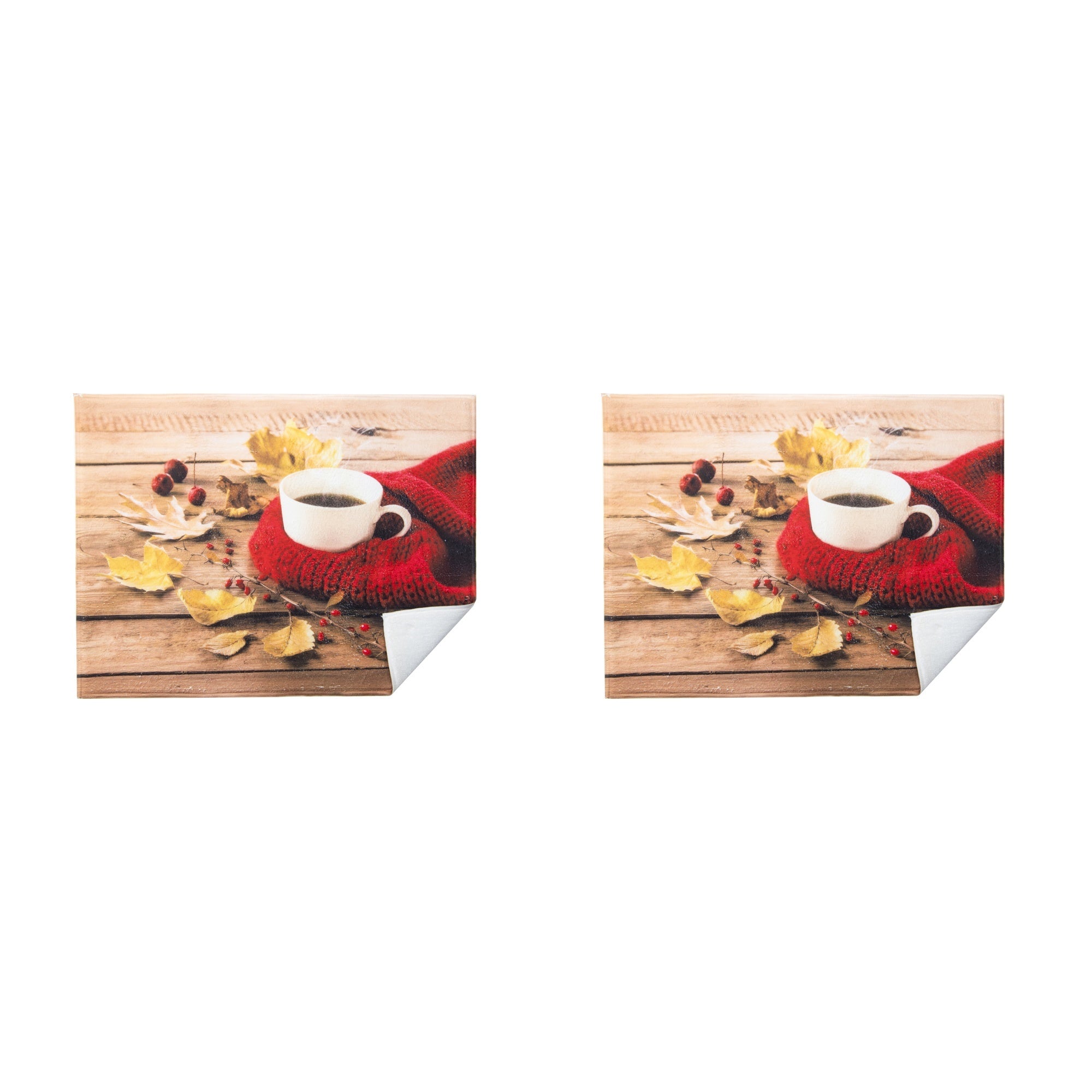 Microfiber Drying Mat Cozy Coffee, Kitchen Towel, Holiday Decor