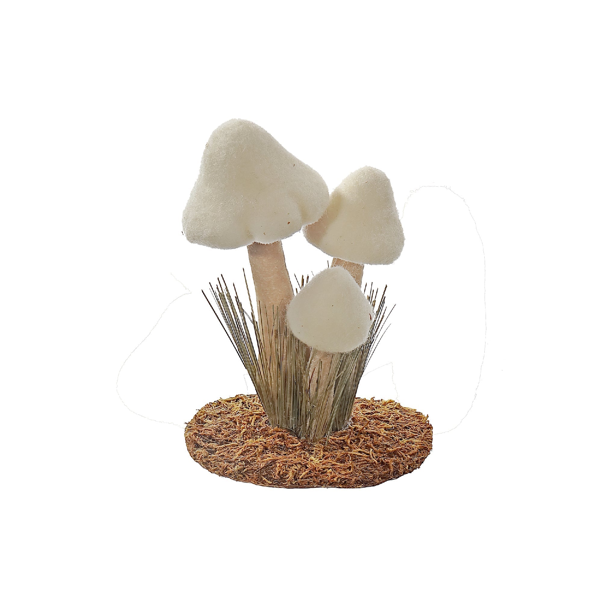 White Triple Mushroom Decoration, Whimsical Mushroom Decor, Nature Inspired Tabletop Decoration