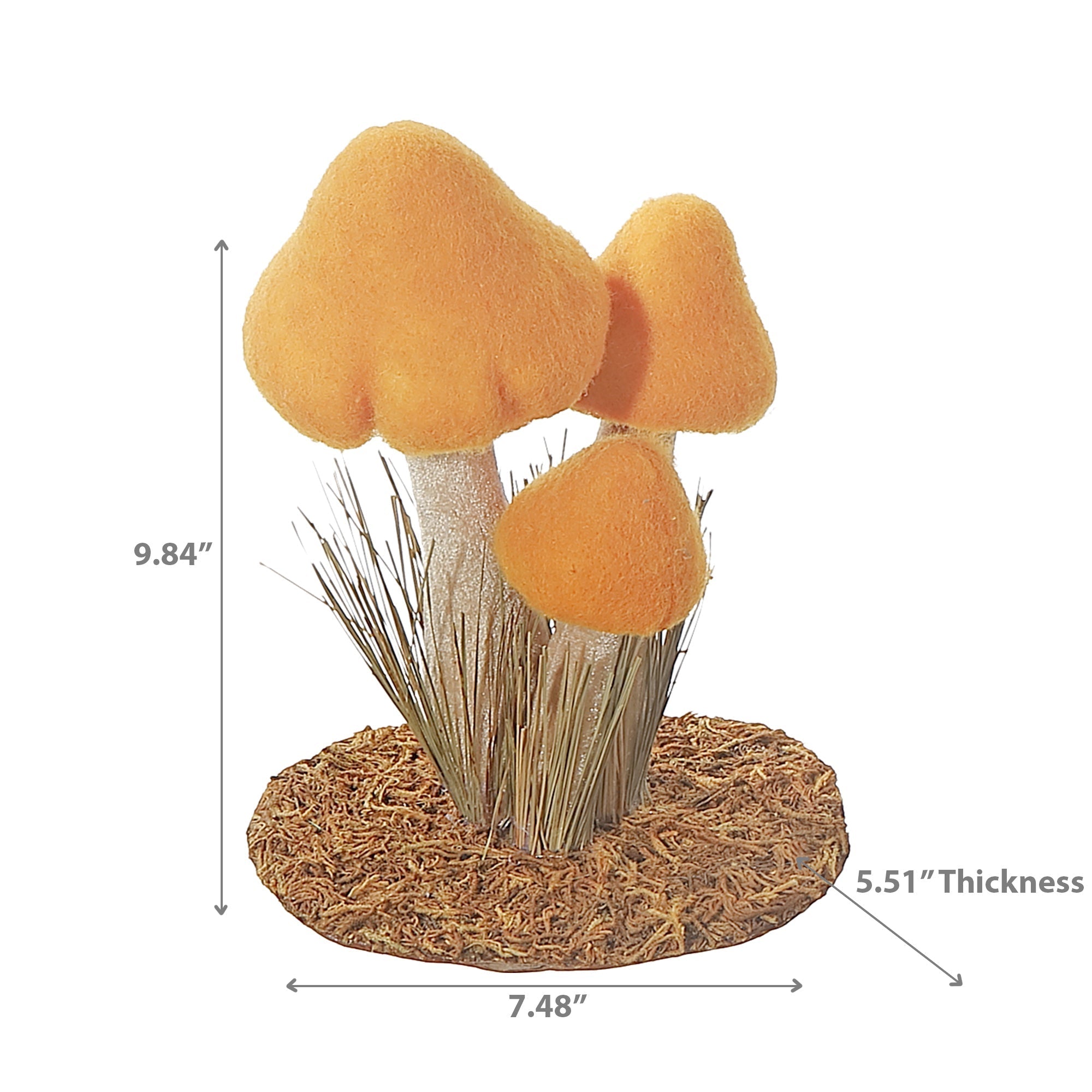 Yellow Triple Mushroom Decoration, Whimsical Mushroom Decor, Nature Inspired Tabletop Decoration