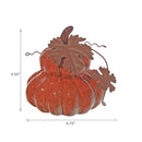Porcelain Stacked Pumpkin Decor (Orange) - Set of 2