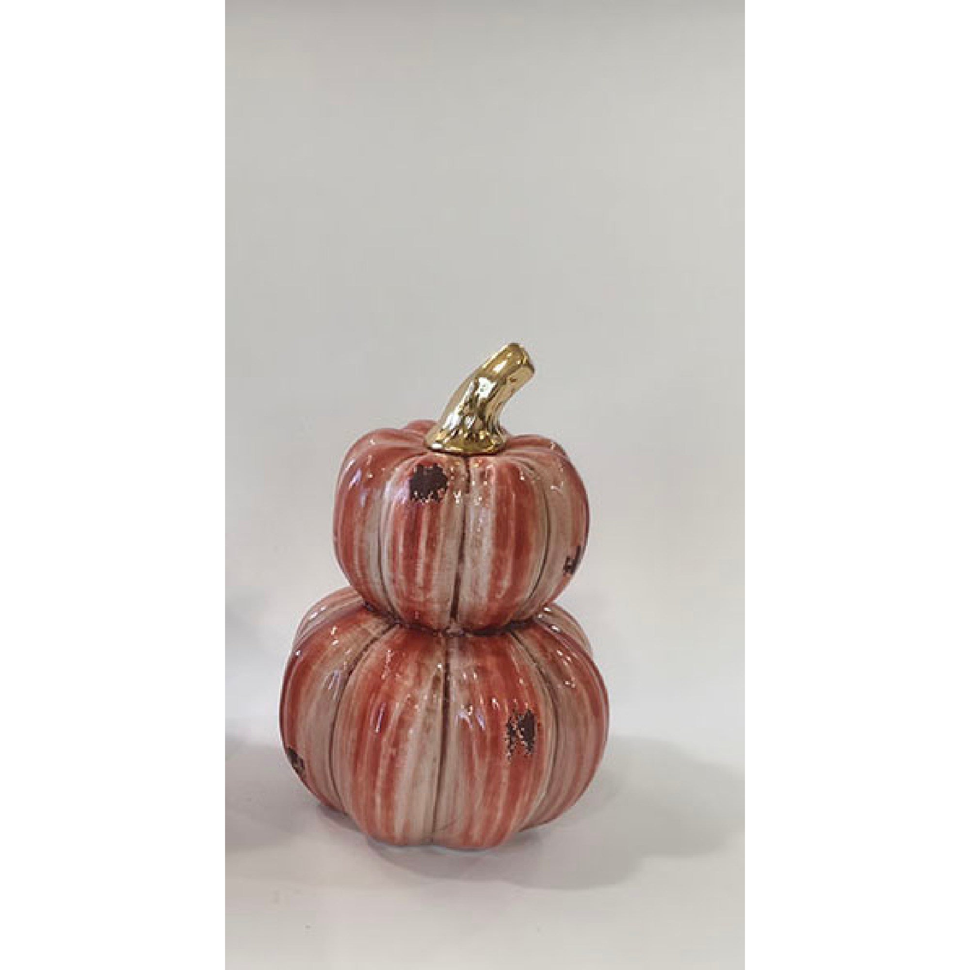 Porcelain Stacking Pumpkin Decor Red – Fall/Autumn Tabletop Decoration, Rustic Seasonal Accent, Thanksgiving Home Decor