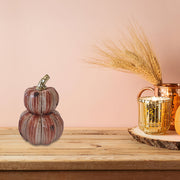 Porcelain Stacking Pumpkin Decor Red – Fall/Autumn Tabletop Decoration, Rustic Seasonal Accent, Thanksgiving Home Decor