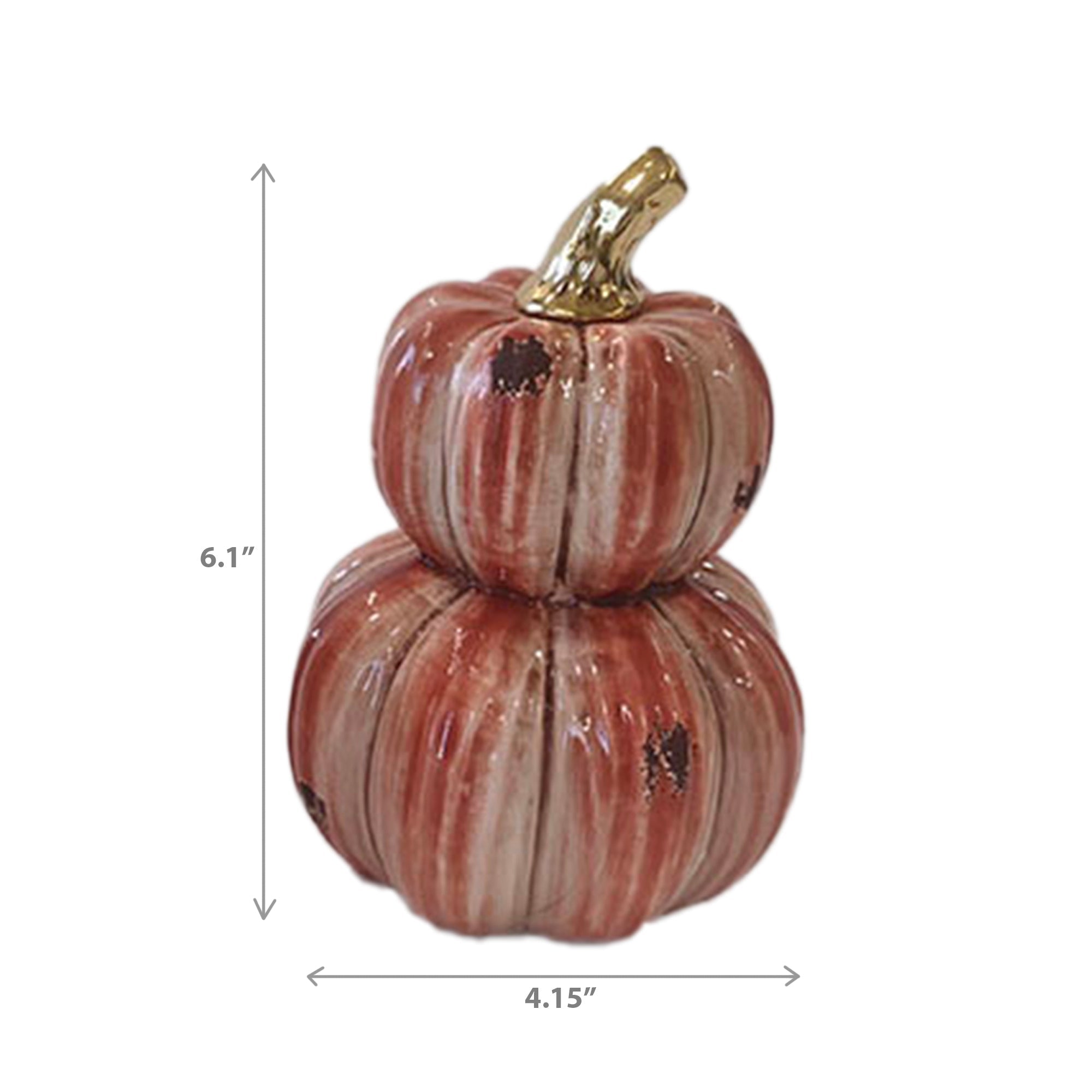 Porcelain Stacking Pumpkin Decor Red – Fall/Autumn Tabletop Decoration, Rustic Seasonal Accent, Thanksgiving Home Decor