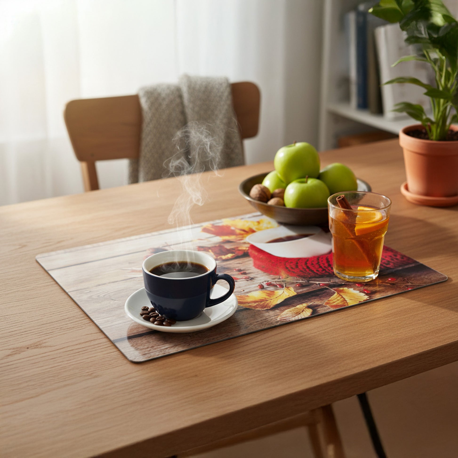 Plastic Placemat Cozy Coffee, Placemat, Holiday Decor- Set of 12