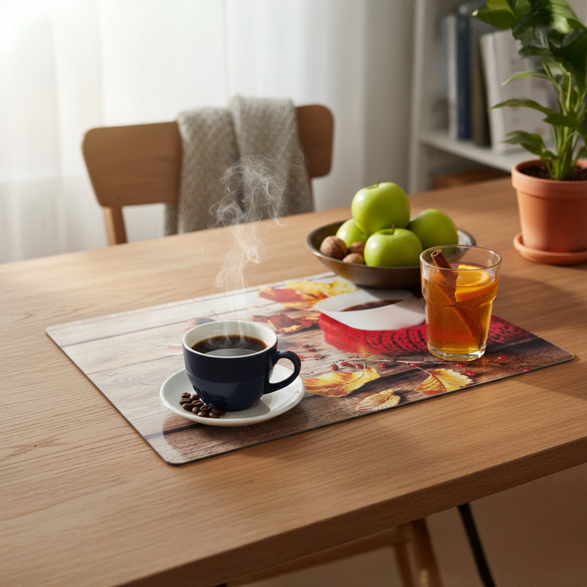 Plastic Placemat Cozy Coffee, Placemat, Holiday Decor- Set of 12