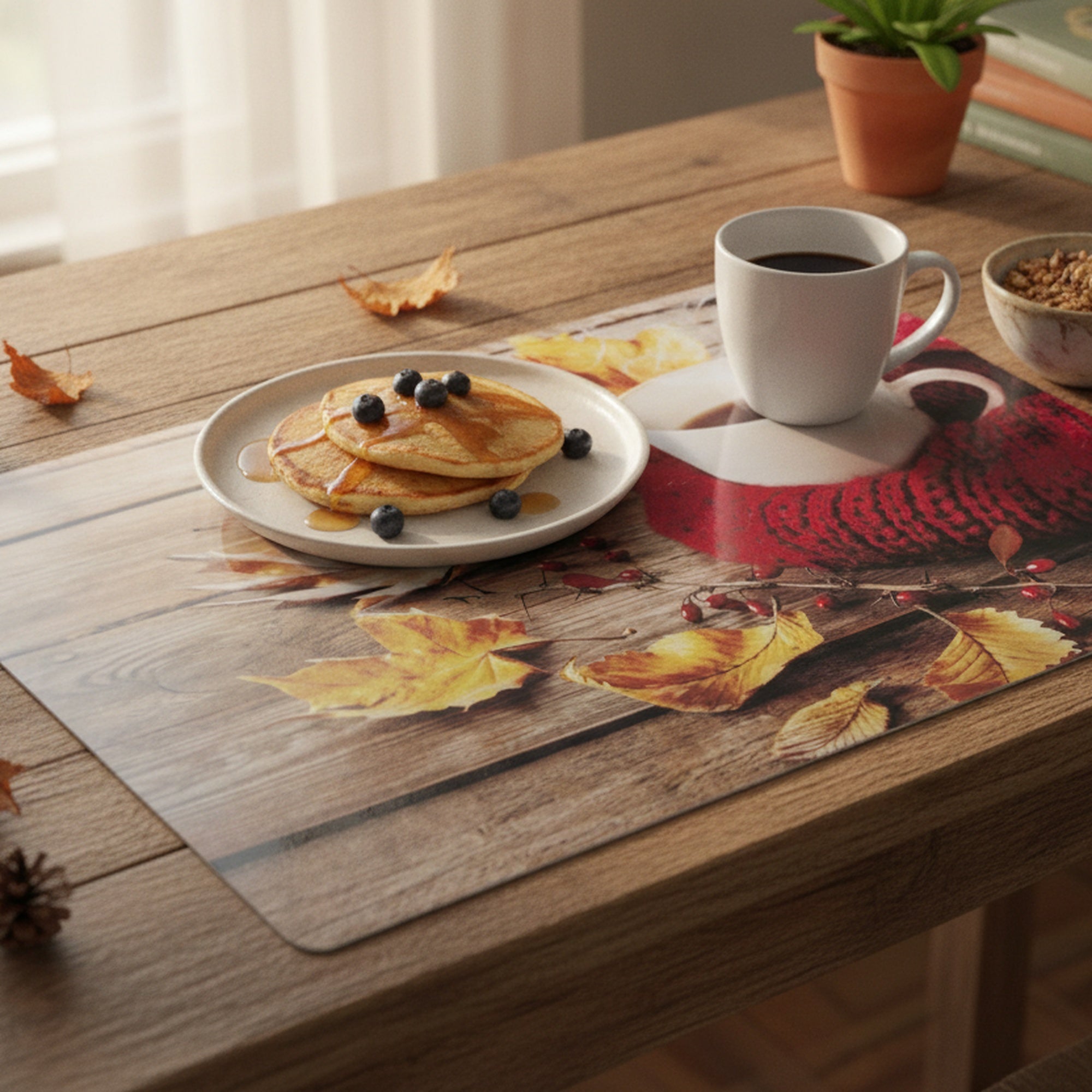 Plastic Placemat Cozy Coffee, Placemat, Holiday Decor- Set of 12