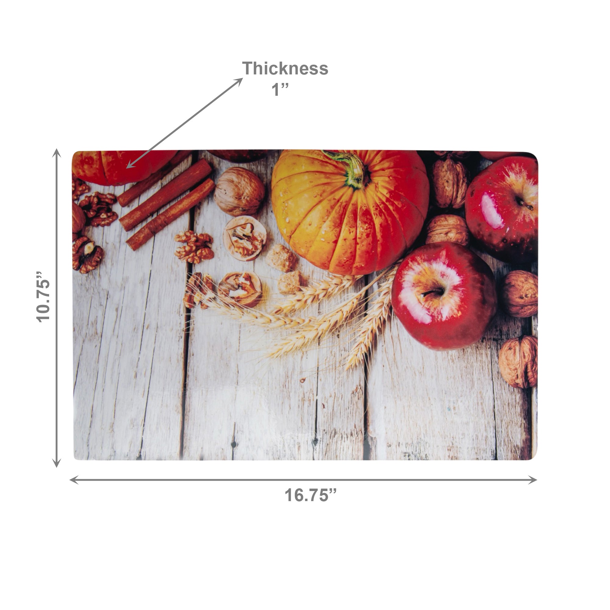 Plastic Placemat Pumpkin Apple, Fall Harvest, Placemat, Holiday Decor
