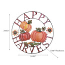 24" Pumpkin Wheel Wall Decor Happy Harvest
