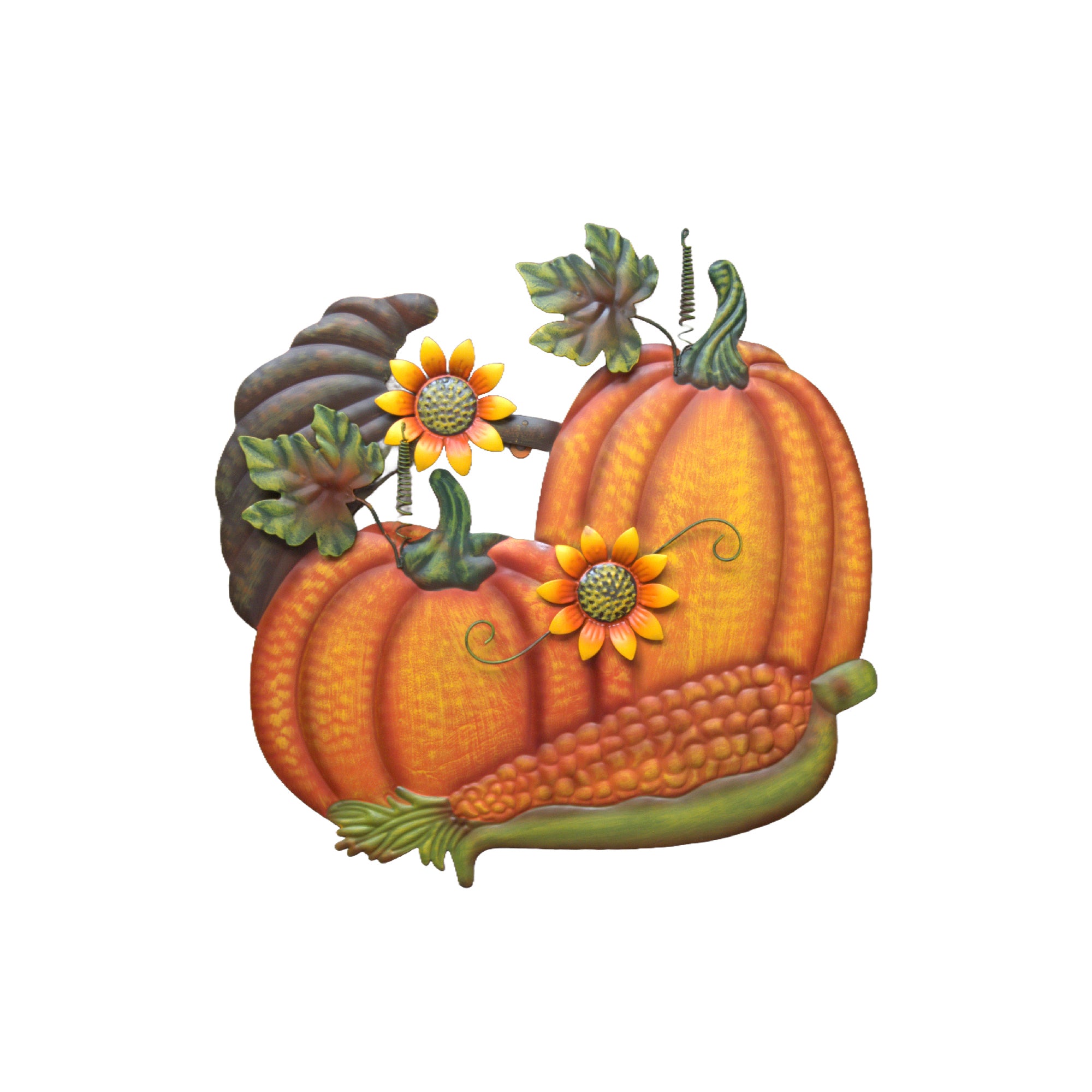 Metal Pumpkin Cornucopia Wall Decor, Fall Harvest, Wall Decor, Holiday Decor