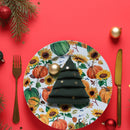 Printed Metal Charger Plate (Pumpkins And Sunflowers) (13") - Set of 6