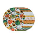 Printed Metal Charger Plate (Pumpkins And Sunflowers) (13") - Set of 6