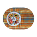 Printed Metal Charger Plate (Pumpkin Wreath With Border) (13") - Set of 6