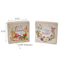 Square Harvest Wood Block - Set of 2