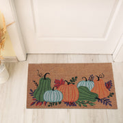 Coir Door Mat Pumpkins – Autumn & Halloween Entrance Mat, Festive Welcome Mat