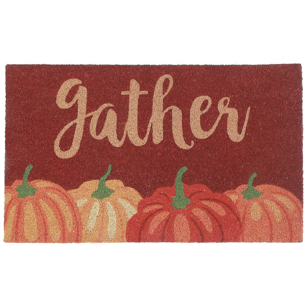 Coir Door Mat (Pumpkins - Gather)