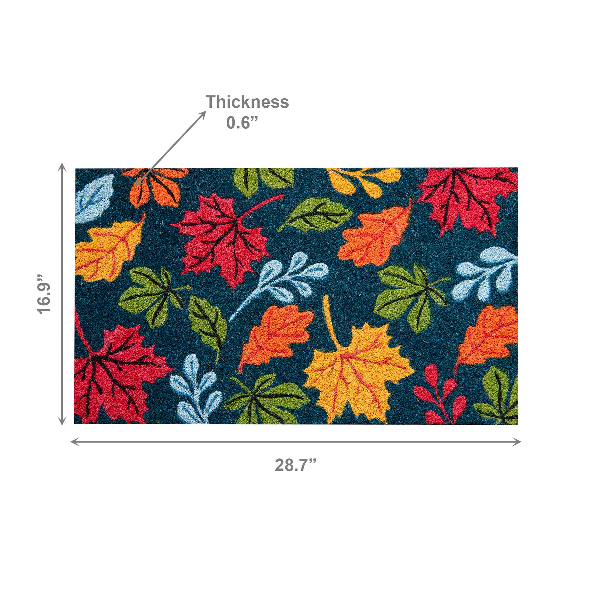 Coir Door Mat Autumn Leaves, Fall Harvest, Door Mat, Holiday Decor