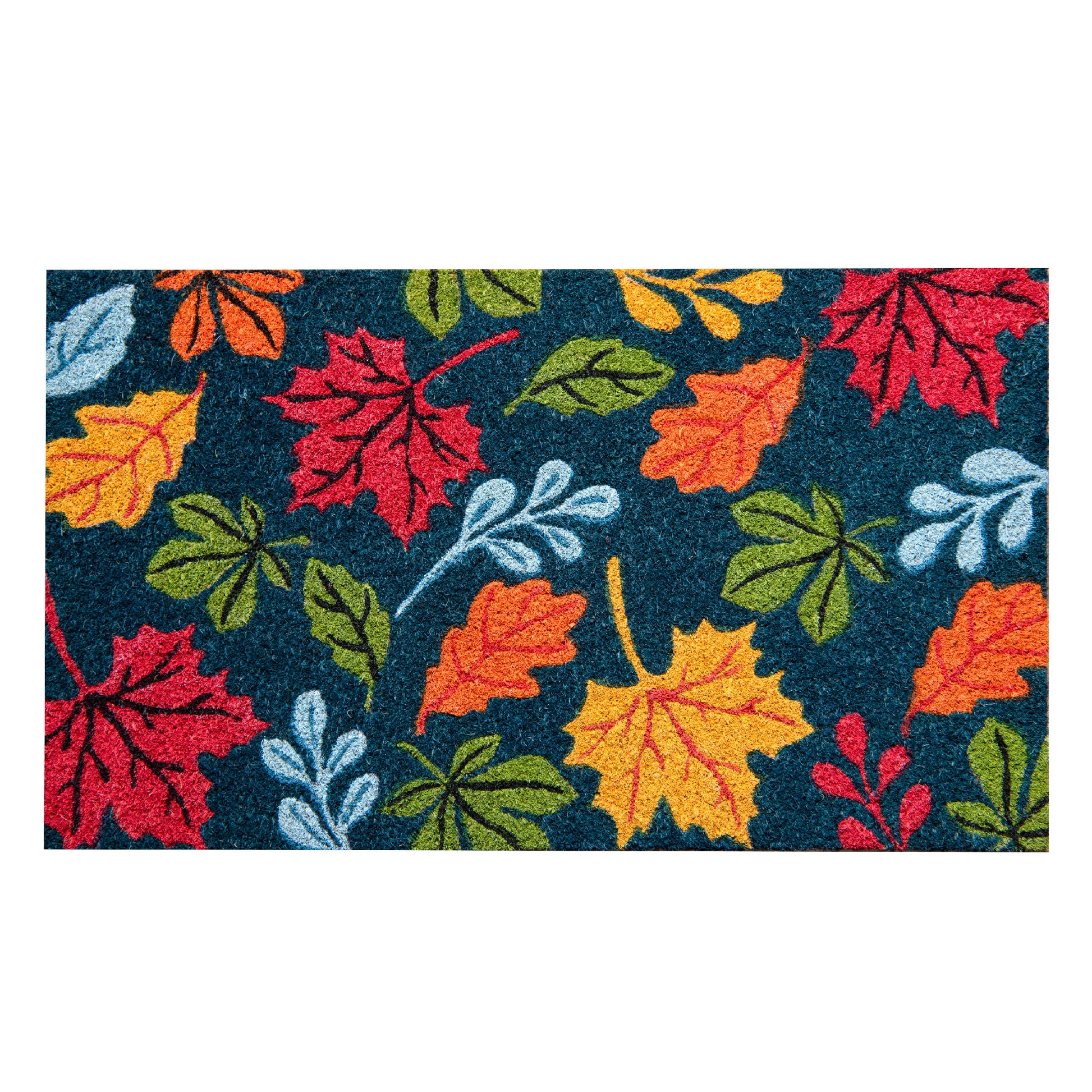 Coir Door Mat Autumn Leaves, Fall Harvest, Door Mat, Holiday Decor