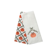 Embroidery Hand Towel Set of 2 Pumpkin, Fall Harvest, Kitchen Towel, Holiday Decor