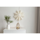 Led Wood Beaded Squash Open Lantern