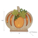 Led Wooden Pumpkin
