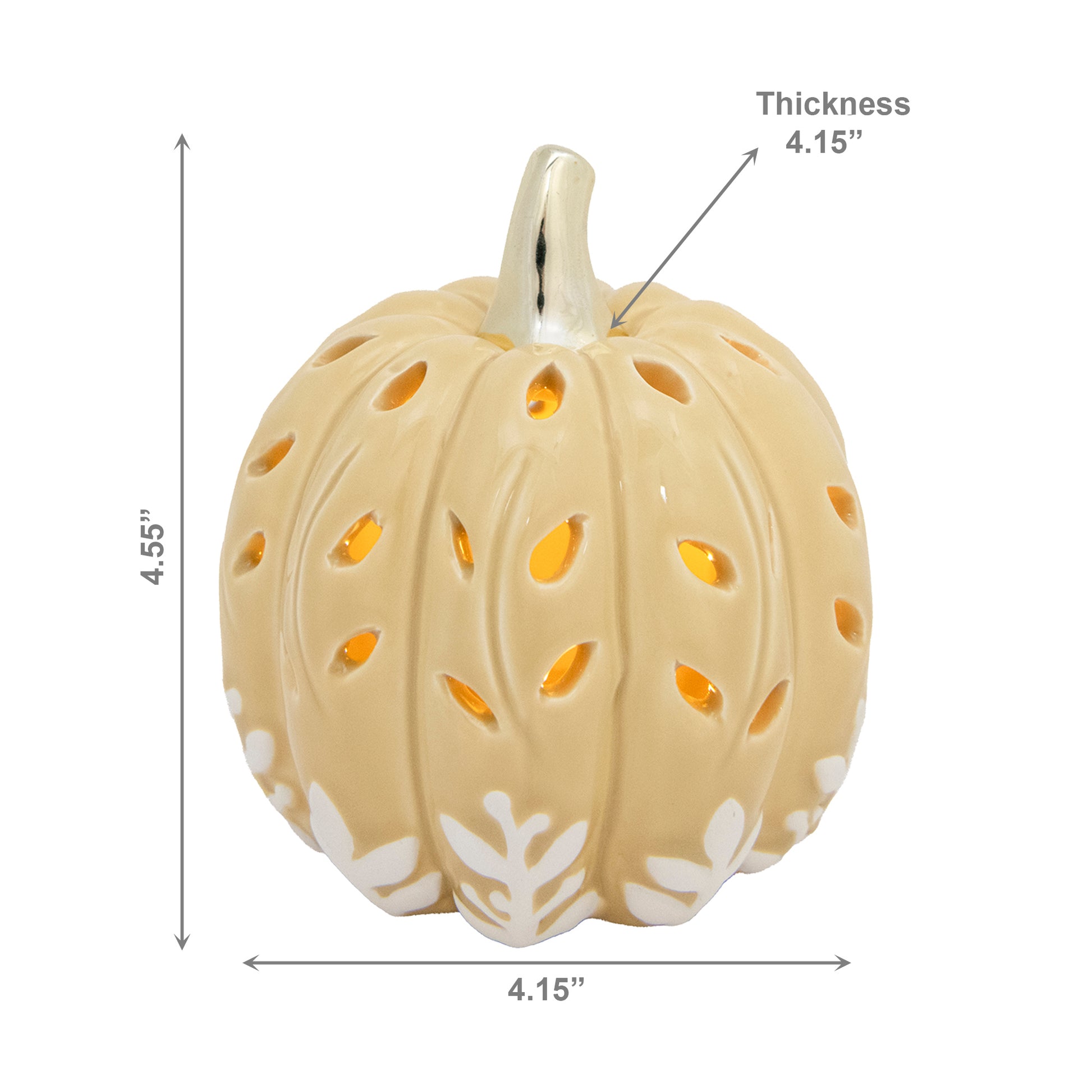 LED Dolomite Pumpkin with Cut-Out Orange, Fall Harvest, Holiday Decor