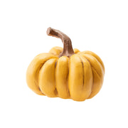 Polyresin Sculpted Pumpkin Yellow, Fall Harvest, Holiday Decor
