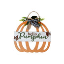 Wooden Cut Out Pumpkin Hanger (Hello Pumpkin)