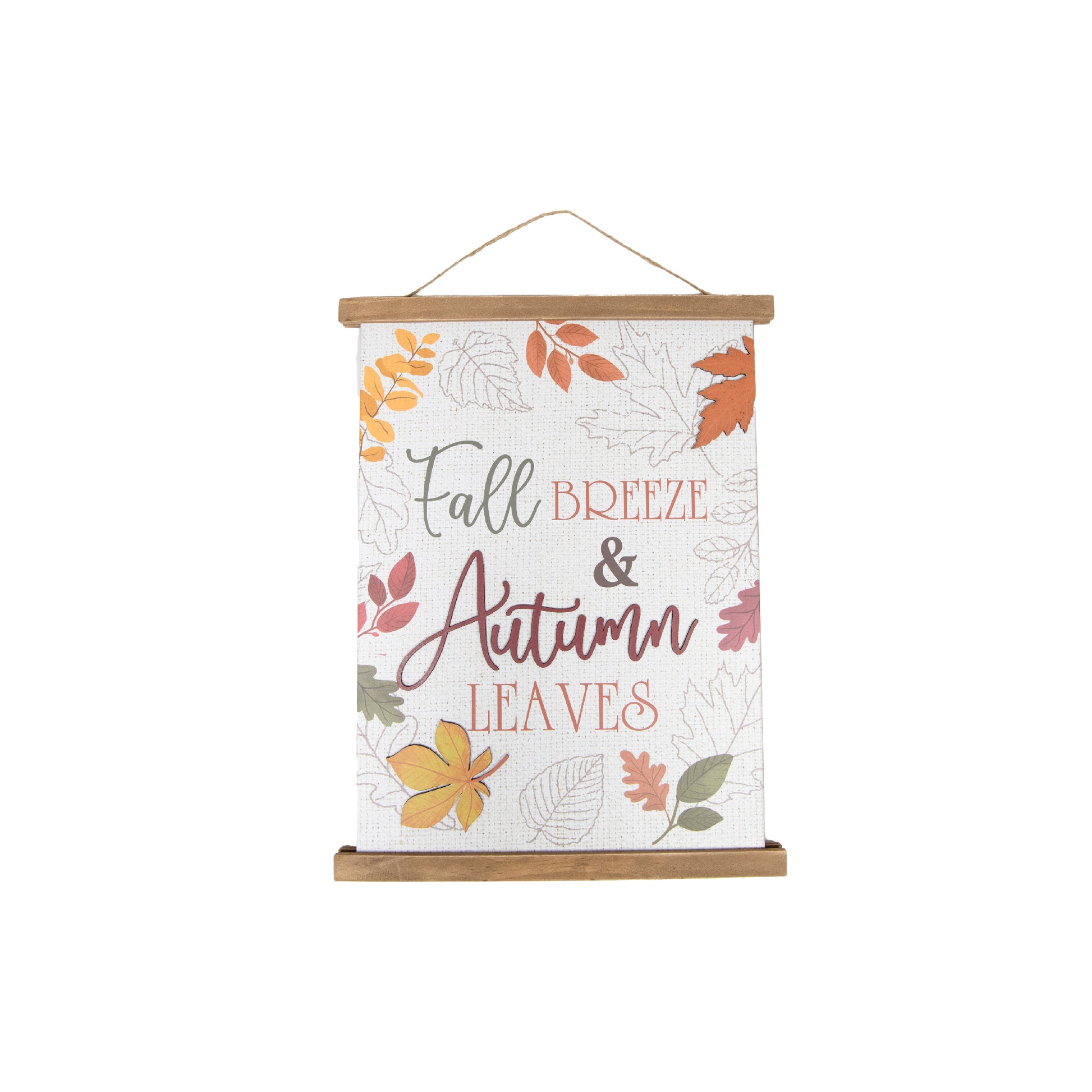 Wood Wall Hanger Fall Breeze & Autumn Leaves, Fall Harvest, Wall Decor, Holiday Decor