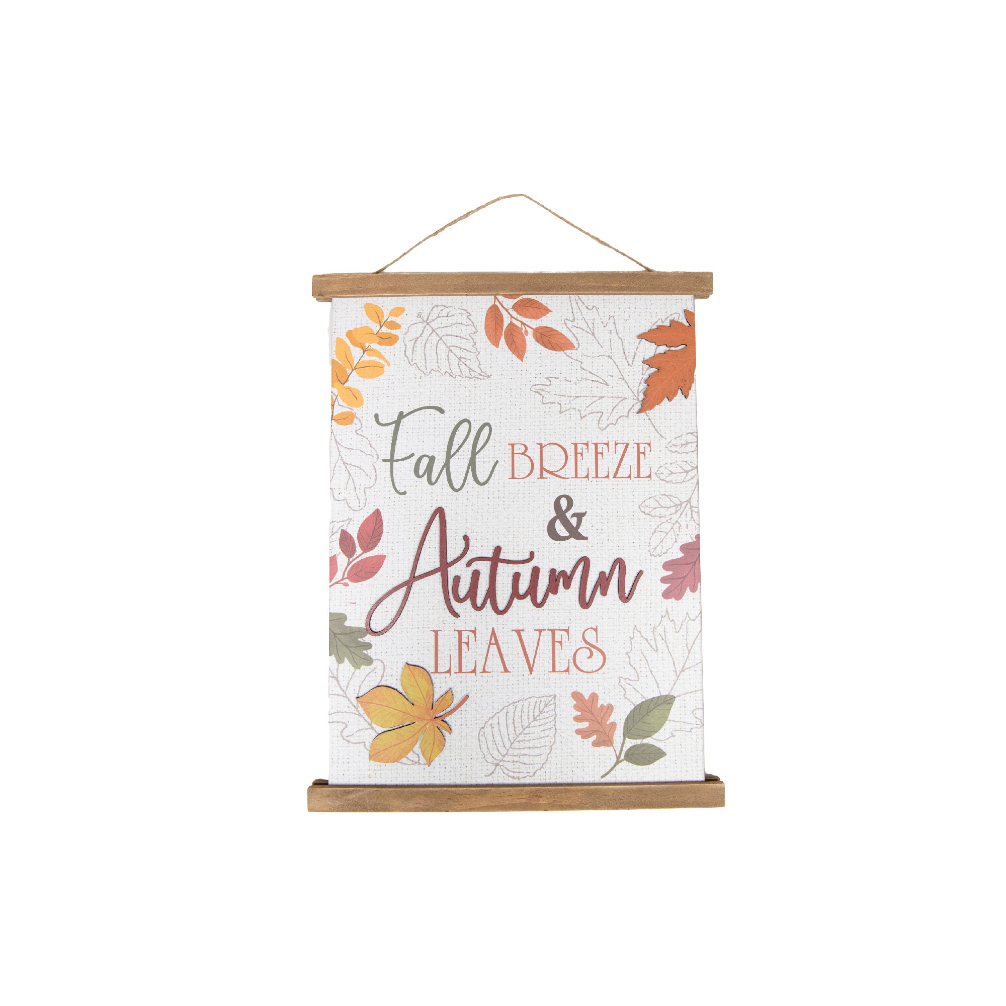 Wood Wall Hanger Fall Breeze & Autumn Leaves, Fall Harvest, Wall Decor, Holiday Decor