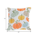 Cotton Embroidered Cushion (Pumpkins) - Set of 2